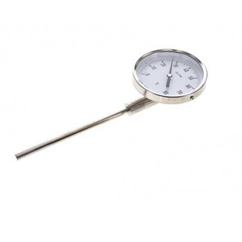 0 til +80°C Bimetaltermometer i rustfrit stål 100 mm kabinet 63 mm stilkbund 0 til +80°C Bimetaltermometer i rustfrit stål 100 mm kabinet 63 mm stilkbund