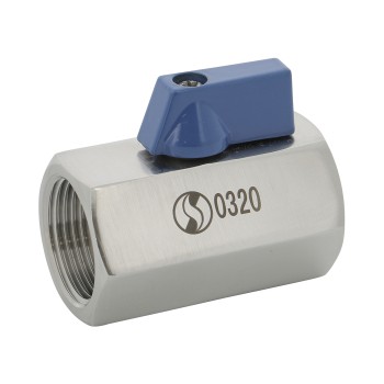 Vanne à bille en acier inoxydable 732ff, corps monobloc bsp 1/8''