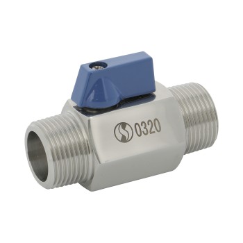Vanne à bille en acier inoxydable 732 mm, corps monobloc bsp 1/8'' Vanne à bille en acier inoxydable 732 mm, corps monobloc bsp 1/8''