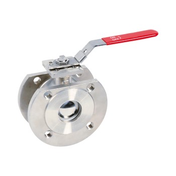 Vanne à bille en acier inoxydable 771 wafer rf pn16 + support iso dn15 Vanne à bille en acier inoxydable 771 wafer rf pn16 + support iso dn15