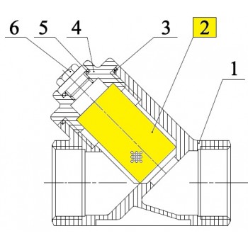 Filtre pour passoire en y 230 1'' - maille 1 mm Filtre pour passoire en y 230 1'' - maille 1 mm