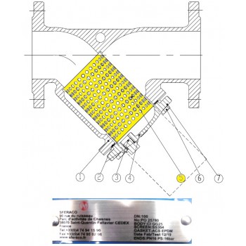 Filtre pour crépine en y 233 dn65 Filtre pour crépine en y 233 dn65
