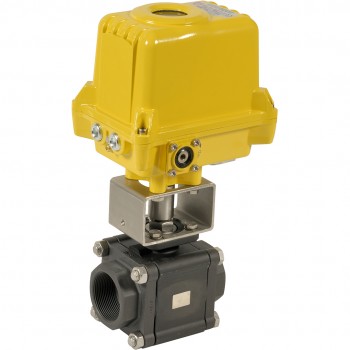 3-teiliger C-Stahl-Kugelhahn 702 BW 1/4'' + SA05X 230V AC 3-teiliger C-Stahl-Kugelhahn 702 BW 1/4'' + SA05X 230V AC