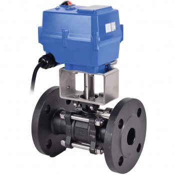 3-teiliger Kohlenstoffstahl-Kugelhahn 710XS DN65 + TCR-11N 230V AC 3-teiliger Kohlenstoffstahl-Kugelhahn 710XS DN65 + TCR-11N 230V AC