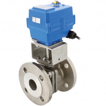 Vanne à bille en acier inoxydable à corps divisé 763 dn20 + tcr-02n 230 v ca