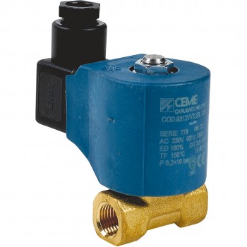 Électrovanne en laiton est 93 1/4'' à action directe normalement fermée 230 v ca Électrovanne en laiton est 93 1/4'' à action directe normalement fermée 230 v ca