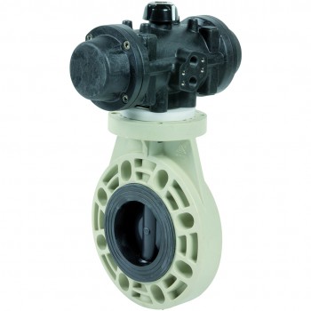 PP-Absperrklappe PL1 + PP/RES-Pneumatikantrieb PP-Absperrklappe PL1 + PP/RES-Pneumatikantrieb