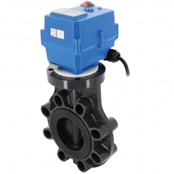PVC Kelebek Vanası PL1 DN50 d44 + TCR05 PVC Kelebek Vanası PL1 DN50 d44 + TCR05