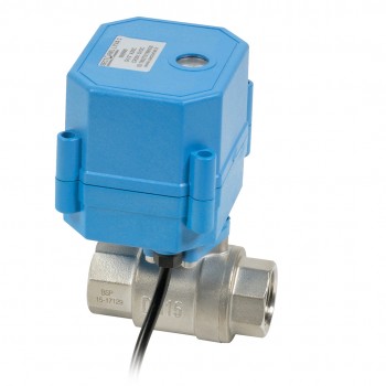 Vanne à bille compacte à commande électrique en acier inoxydable lyva 3 1/4'' no 24 v ca/cc Vanne à bille compacte à commande électrique en acier inoxydable lyva 3 1/4'' no 24 v ca/cc