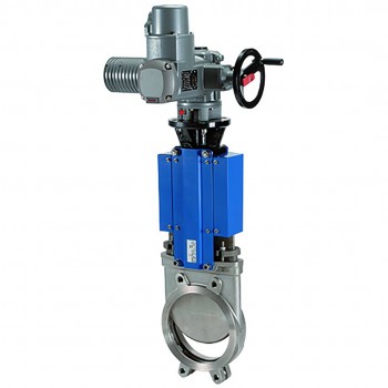 Edelstahl-Plattenschieber 172 DN80 + SA07.2 400V AC Edelstahl-Plattenschieber 172 DN80 + SA07.2 400V AC