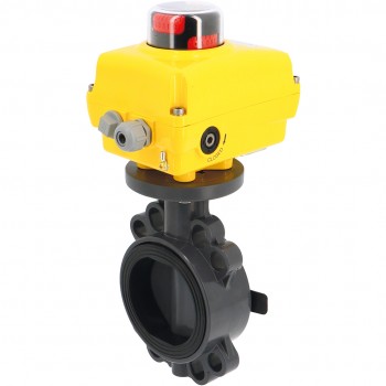 PVC-Absperrklappe PL2 DN65 d75 + SA05 PVC-Absperrklappe PL2 DN65 d75 + SA05