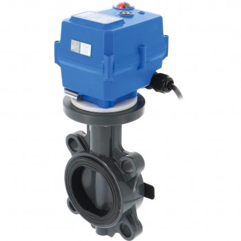 PVC-Absperrklappe PL2 DN65 d75 + TCR05 PVC-Absperrklappe PL2 DN65 d75 + TCR05