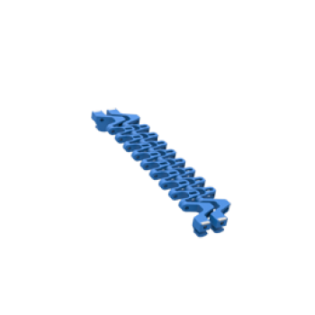 Courroie modulaire en plastique s5-45 grt rg pom-cr bl Courroie modulaire en plastique s5-45 grt rg pom-cr bl
