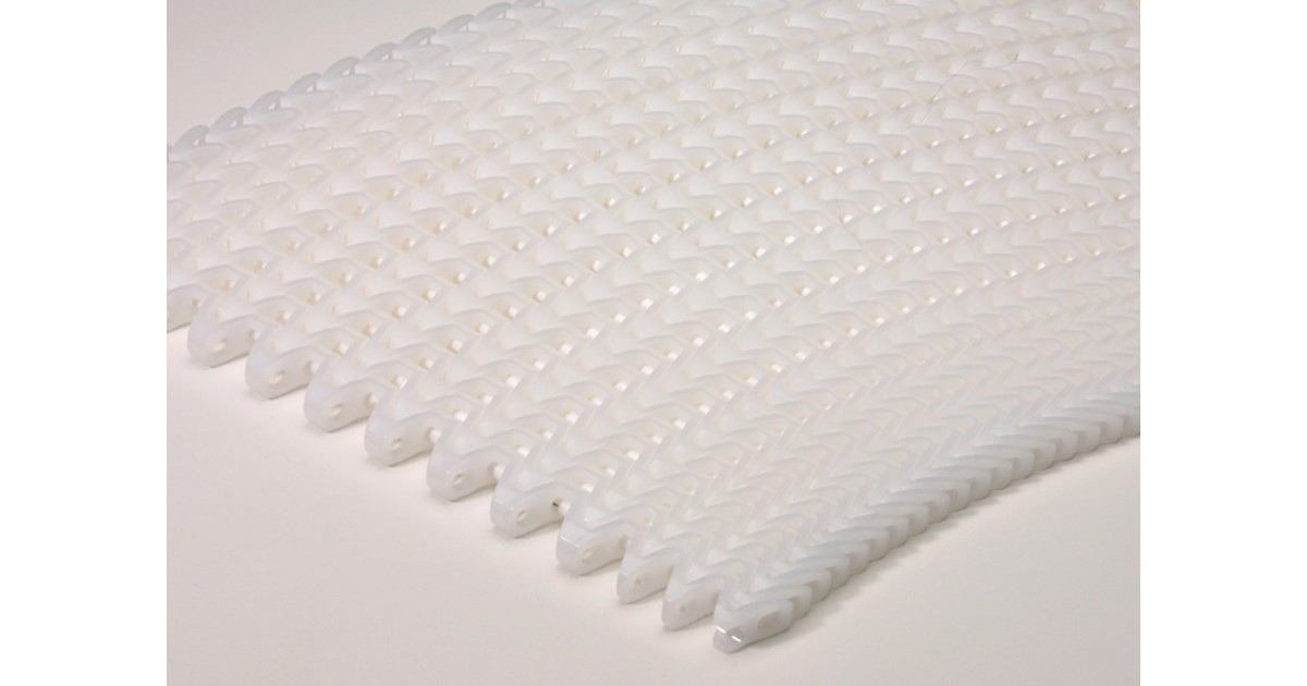 Plastic Modular Belt RS515 | Tight Turn Radius Curved Top