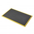 Tappetino antiscivolo ergonomico Diamond Flex Nitryl nero con bordi gialli