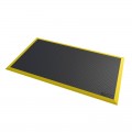 Tappetino antiscivolo ergonomico Diamond Flex Nitryl nero con bordi gialli