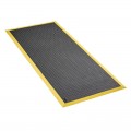 Antislipmat Kussen Flex Zwart Gele Randen Ergonomisch 91x210 Cm