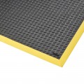 Antislipmat Kussen Flex Zwart Gele Randen Ergonomisch 91x210 Cm