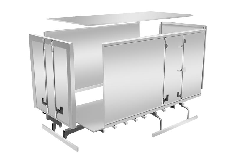4.2m aluminium vrachtwagen carrosserie