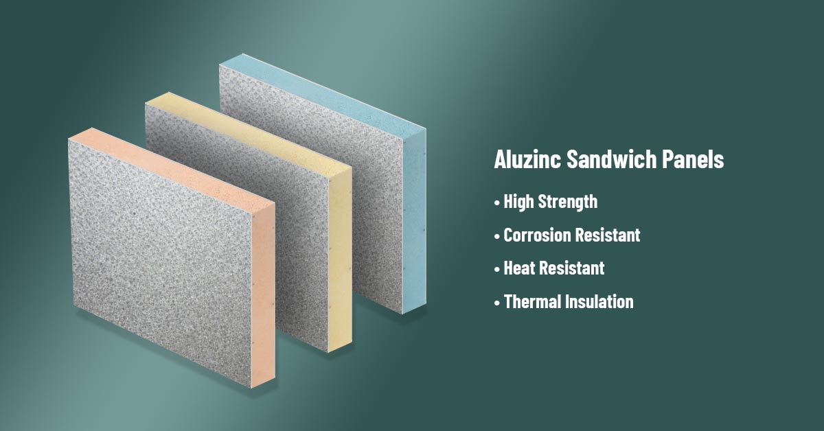 Schaumkern Aluzinc Sandwich-Paneele