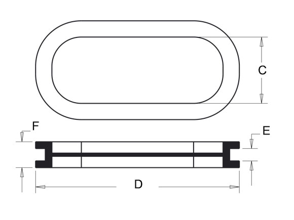 Blinde Loch Oval Gummi-Dichtungen Blinde Loch Oval Gummi-Dichtungen