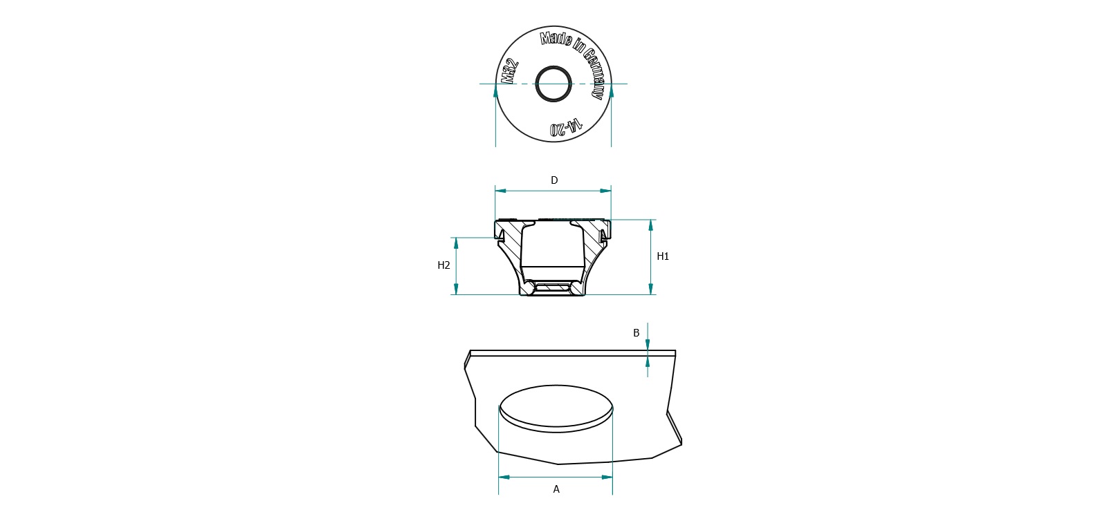 Rubber Cable Bushing with pushout membrane