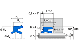 Cliquez pour agrandir - Joint de Tige Pneumatique NIPSL 210 Joint de Tige Pneumatique NIPSL 210